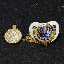 Load image into Gallery viewer, MIYOCAR bling bling bling crown rhinestone Baby white Pacifier/ Nipples /Dummy /cocka /chupeta baby gift babyshower
