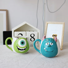 Load image into Gallery viewer, 300ml Disney Monster Mike Sullivan Cartoon Water Cup Coffee Milk Tea Ceramic Mug Home Office Collection Cup Festival Gifts
