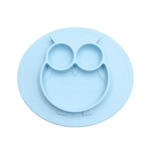 Load image into Gallery viewer, New Spot Owl Style Cartoon-in-one Silica Gel Children&#39;s Dinner Plate with Non-Slip and Subsidiary kids Plate
