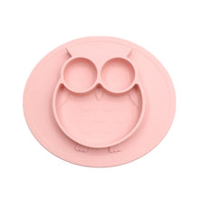 Load image into Gallery viewer, New Spot Owl Style Cartoon-in-one Silica Gel Children&#39;s Dinner Plate with Non-Slip and Subsidiary kids Plate
