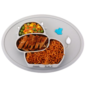 Qshare Baby Silicone Tableware Children Food Feeding Container Placemat Infant Feeding Cup Baby Dishes Suction Bowl Kids Plate