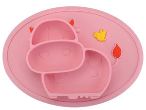 Qshare Baby Silicone Tableware Children Food Feeding Container Placemat Infant Feeding Cup Baby Dishes Suction Bowl Kids Plate