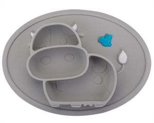 Qshare Baby Silicone Tableware Children Food Feeding Container Placemat Infant Feeding Cup Baby Dishes Suction Bowl Kids Plate