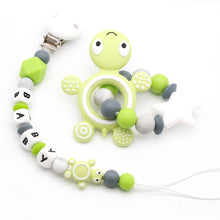Load image into Gallery viewer, DIY NEW Personalized Name Handmade Pacifier Clips Holder Chain Teething Silicone Pacifier Chains Holder Baby Teether Dummy Clips
