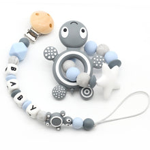 Load image into Gallery viewer, DIY NEW Personalized Name Handmade Pacifier Clips Holder Chain Teething Silicone Pacifier Chains Holder Baby Teether Dummy Clips
