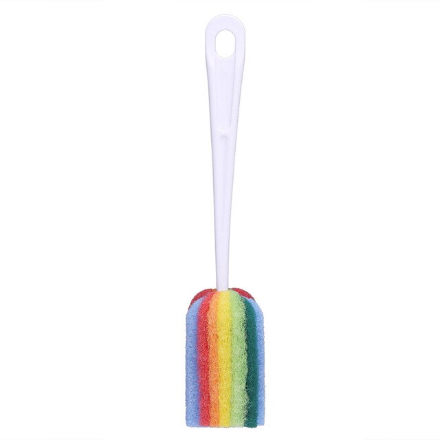 Detachable Water Bottle Cup Mug Glass Washing Sponge Cleaning Brush Scrubber With Handle Cleaning Utensils Brush Glass