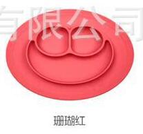 New Spot Owl Style Cartoon-in-one Silica Gel Children's Dinner Plate with Non-Slip and Subsidiary kids Plate
